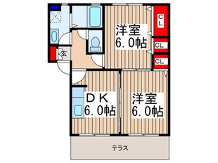 岸ハイツの物件間取画像